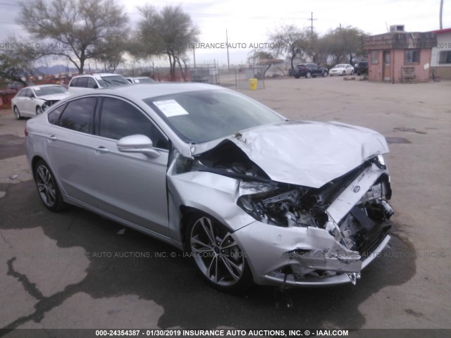 3FA6P0K97HR187594 - 2017 FORD FUSION TITANIUM SILVER photo 1