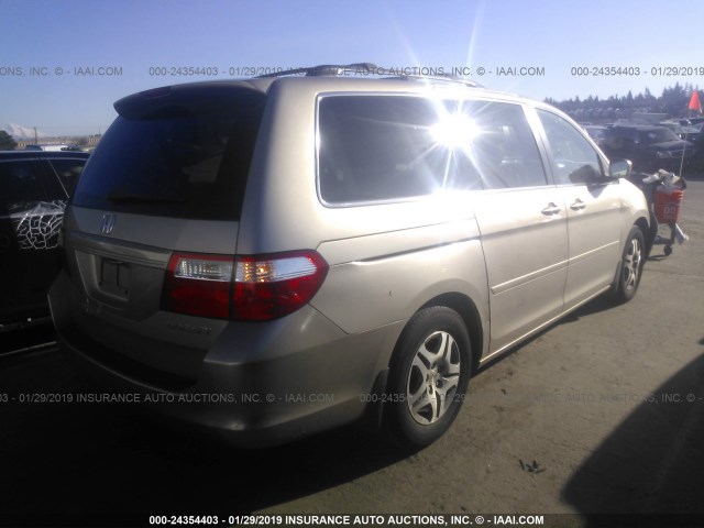 5FNRL38645B408583 - 2005 HONDA ODYSSEY EXL GOLD photo 4