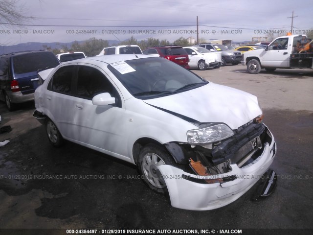 KL1TD52675B388184 - 2005 CHEVROLET AVEO LS WHITE photo 1