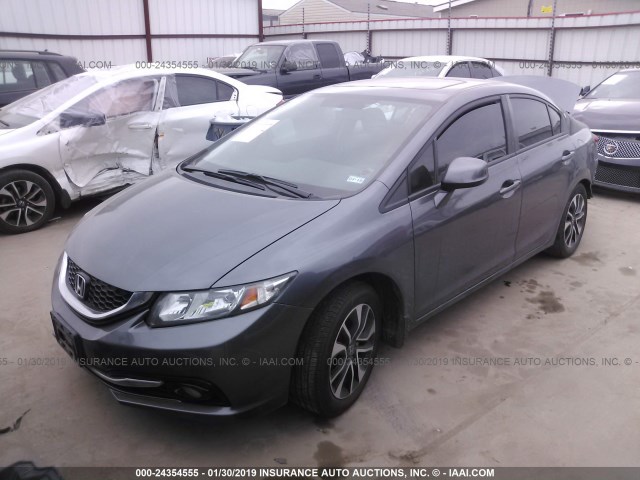 19XFB2F94DE014261 - 2013 HONDA CIVIC EXL GRAY photo 2