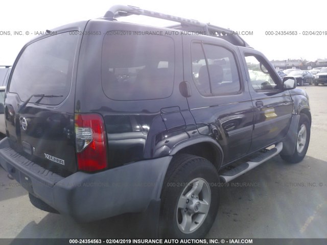 5N1ED28T54C629340 - 2004 NISSAN XTERRA XE/SE BLACK photo 4