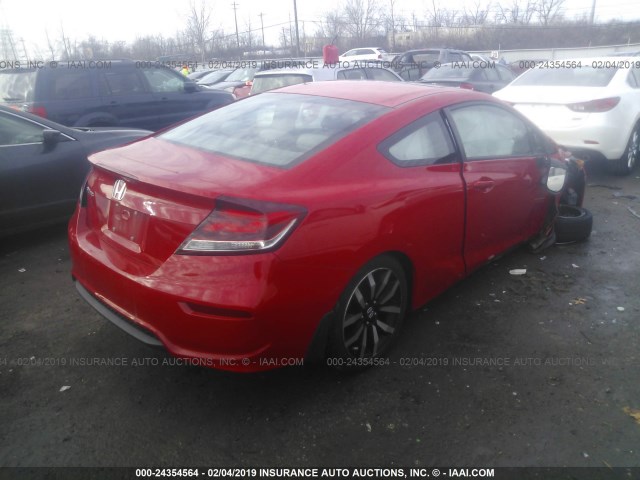 2HGFG3B04FH501113 - 2015 HONDA CIVIC EXL RED photo 4