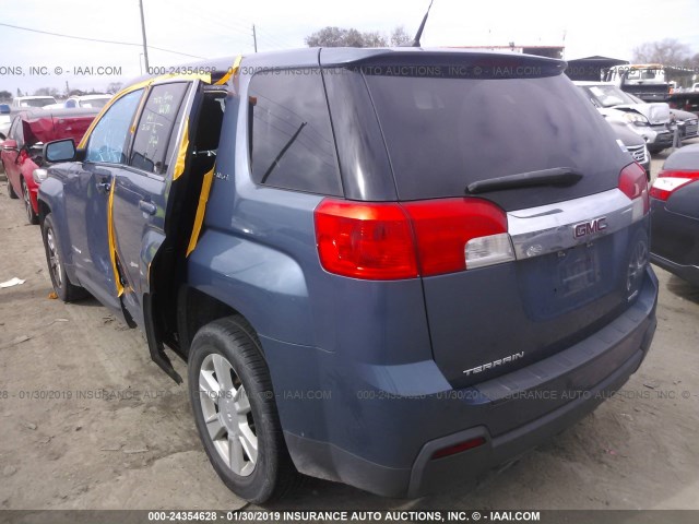 2CTFLREC5B6443557 - 2011 GMC TERRAIN SLE BLUE photo 3