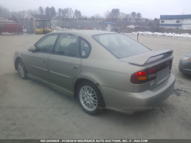 4S3BE656117206558 - 2001 SUBARU LEGACY GT LIMITED GOLD photo 3