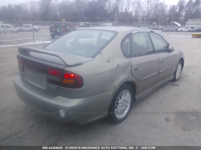 4S3BE656117206558 - 2001 SUBARU LEGACY GT LIMITED GOLD photo 4