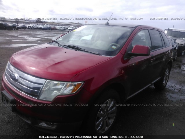 2FMDK3JC2ABA45281 - 2010 FORD EDGE SEL RED photo 2