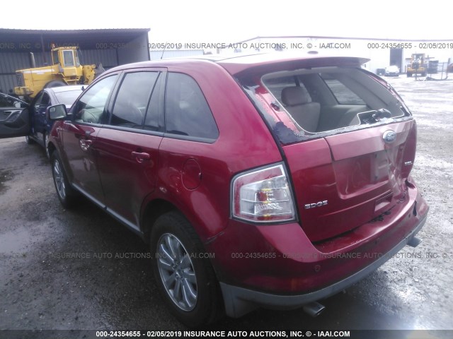 2FMDK3JC2ABA45281 - 2010 FORD EDGE SEL RED photo 3