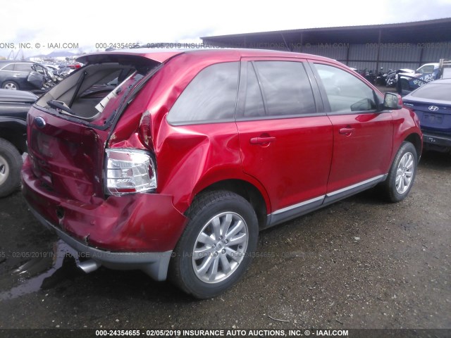 2FMDK3JC2ABA45281 - 2010 FORD EDGE SEL RED photo 4