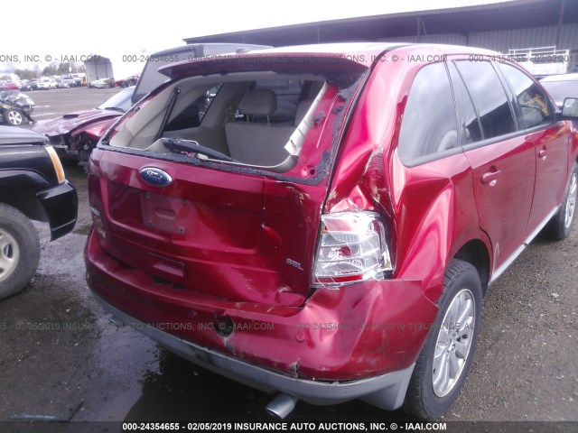 2FMDK3JC2ABA45281 - 2010 FORD EDGE SEL RED photo 6