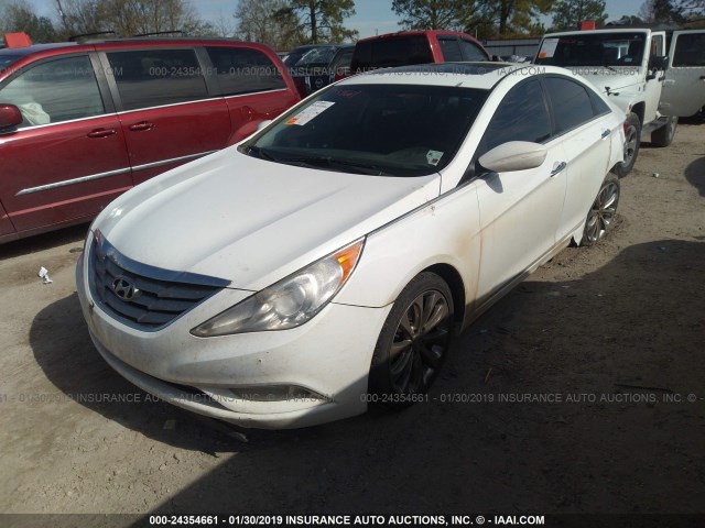 5NPEC4AB1CH447870 - 2012 HYUNDAI SONATA SE/LIMITED WHITE photo 2