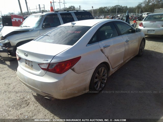 5NPEC4AB1CH447870 - 2012 HYUNDAI SONATA SE/LIMITED WHITE photo 4