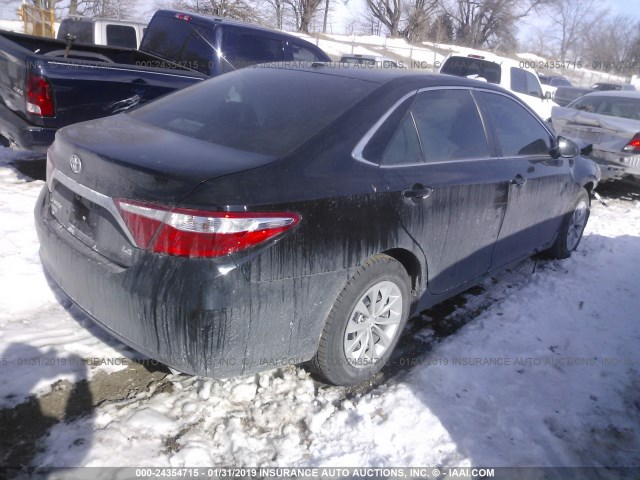 4T4BF1FKXGR524251 - 2016 TOYOTA CAMRY LE/XLE/SE/XSE BLACK photo 4