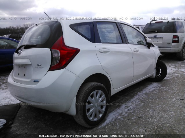 3N1CE2CP3FL382123 - 2015 NISSAN VERSA NOTE S/S PLUS/SV/SL/SR WHITE photo 4