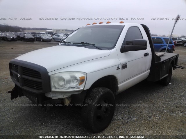 3D6WG46A67G817132 - 2007 DODGE RAM 3500 ST/SLT WHITE photo 2