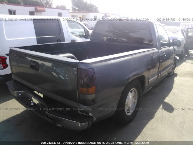 1GCEC14V2YZ270136 - 2000 CHEVROLET SILVERADO C1500 GRAY photo 4