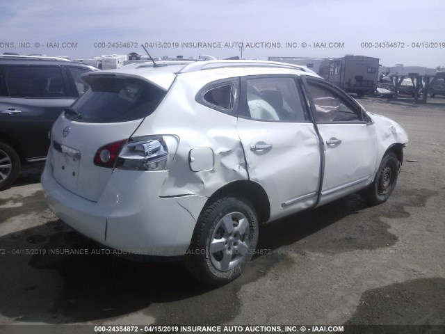 JN8AS5MTXEW614403 - 2014 NISSAN ROGUE SELECT S WHITE photo 4