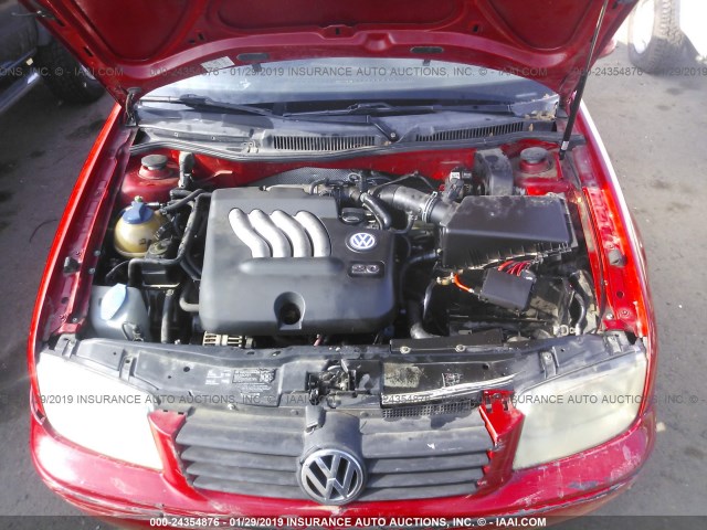 3VWSK69M11M188941 - 2001 VOLKSWAGEN JETTA GLS RED photo 10