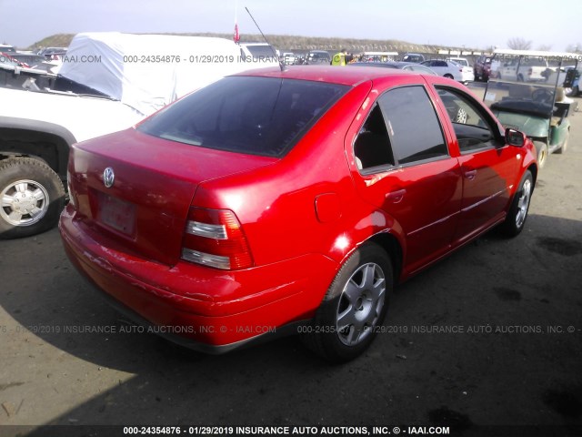 3VWSK69M11M188941 - 2001 VOLKSWAGEN JETTA GLS RED photo 4