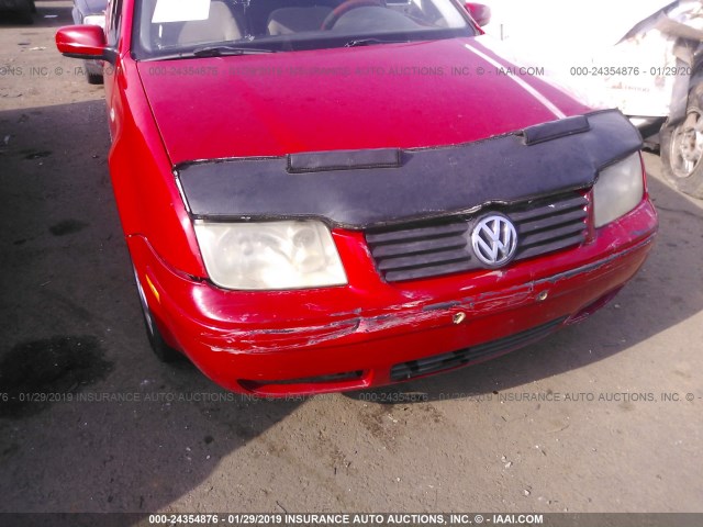 3VWSK69M11M188941 - 2001 VOLKSWAGEN JETTA GLS RED photo 6