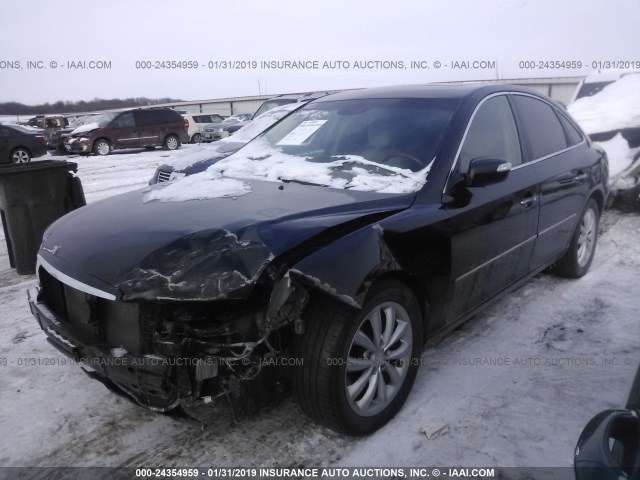 KMHFC46F88A311360 - 2008 HYUNDAI AZERA SE/LIMITED BLACK photo 2