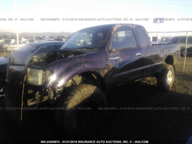 4TAWN72N5WZ074950 - 1998 TOYOTA TACOMA XTRACAB PURPLE photo 2