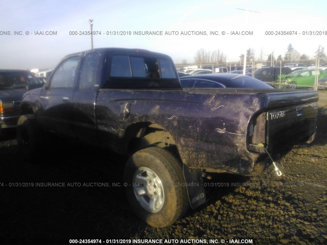 4TAWN72N5WZ074950 - 1998 TOYOTA TACOMA XTRACAB PURPLE photo 3