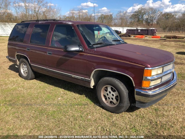 1GNEC13K3SJ439214 - 1995 CHEVROLET TAHOE MAROON photo 1