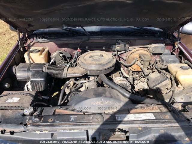 1GNEC13K3SJ439214 - 1995 CHEVROLET TAHOE MAROON photo 10