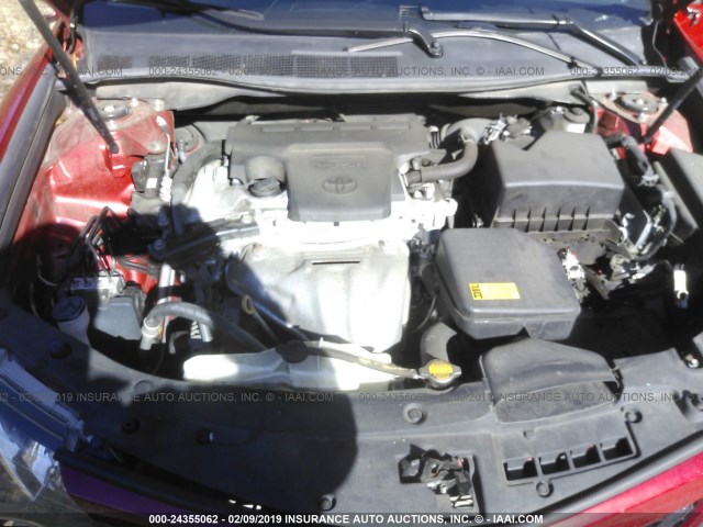 4T1BF1FK0EU738107 - 2014 TOYOTA CAMRY L/SE/LE/XLE 红色 照片 10