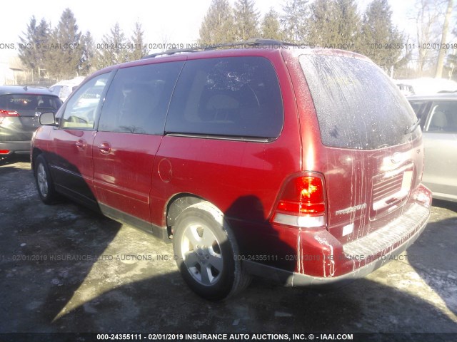 2FMZA57614BB01530 - 2004 FORD FREESTAR SES RED photo 3