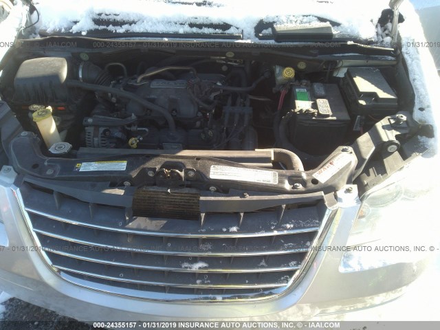 2A4RR5D12AR249382 - 2010 CHRYSLER TOWN & COUNTRY TOURING SILVER photo 10