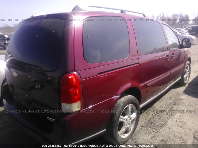 1GNDX33L75D255272 - 2005 CHEVROLET UPLANDER LT BURGUNDY photo 4