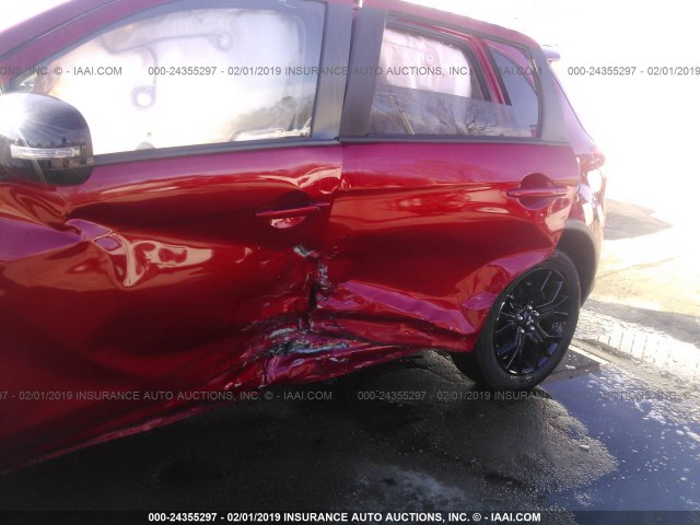 JA4AP3AU6HZ037509 - 2017 MITSUBISHI OUTLANDER SPORT ES/SE RED photo 6