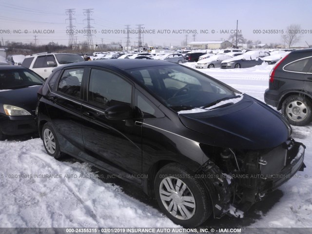 3HGGK5H55FM738664 - 2015 HONDA FIT LX BLACK photo 1