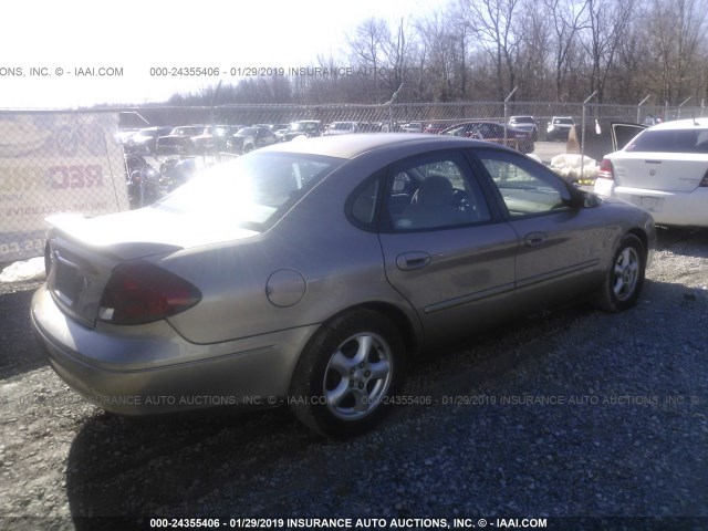 1FAFP55212A210624 - 2002 FORD TAURUS SES GOLD photo 4