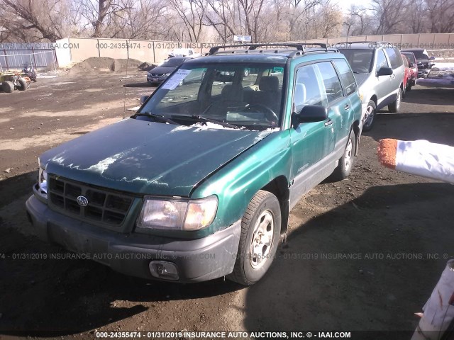 JF1SF6353XH748194 - 1999 SUBARU FORESTER L GREEN photo 2