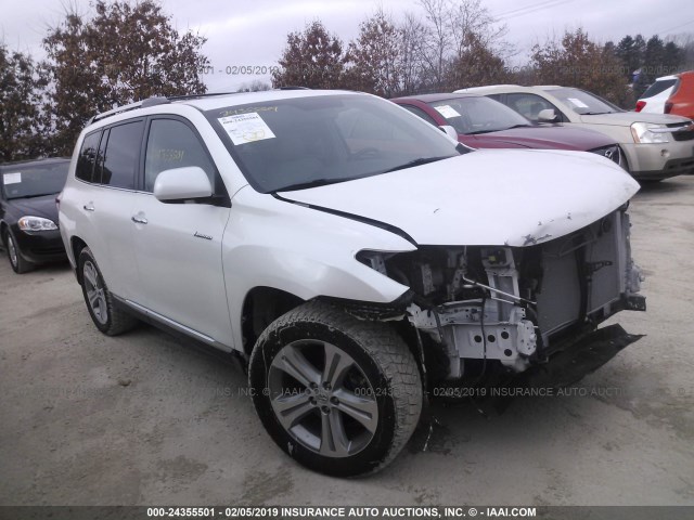 5TDYK3EH0DS116475 - 2013 TOYOTA HIGHLANDER LIMITED WHITE photo 1