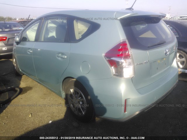 JTDZN3EU2HJ059353 - 2017 TOYOTA PRIUS V BLUE photo 3