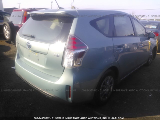 JTDZN3EU2HJ059353 - 2017 TOYOTA PRIUS V BLUE photo 4