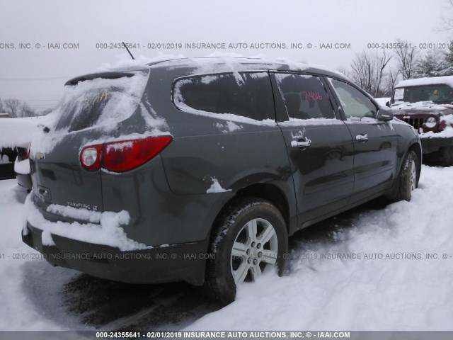 1GNKVGED6BJ175257 - 2011 CHEVROLET TRAVERSE LT GRAY photo 4