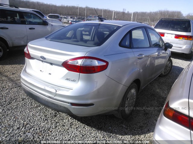 3FADP4AJXEM153426 - 2014 FORD FIESTA S SILVER photo 4