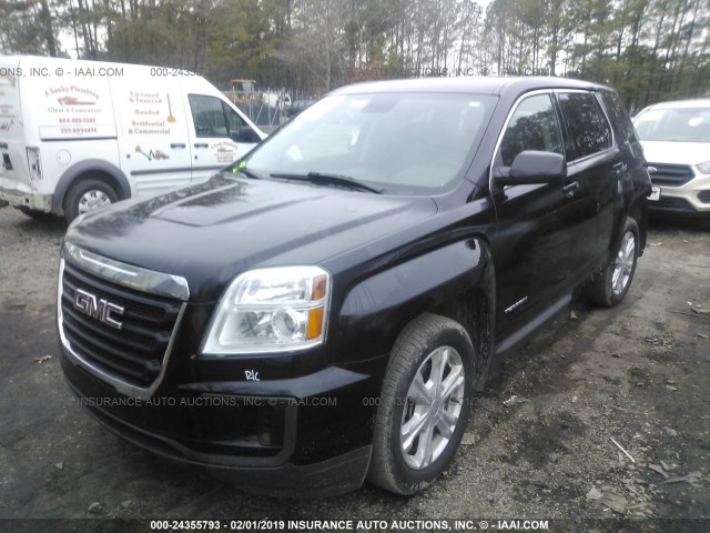 2GKALMEK0H6339426 - 2017 GMC TERRAIN SLE BLACK photo 2