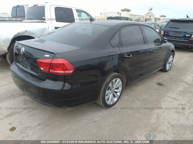 1VWAS7A3XEC095833 - 2014 VOLKSWAGEN PASSAT S BLACK photo 4