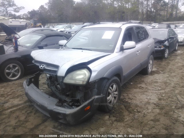 KM8JN72DX6U260854 - 2006 HYUNDAI TUCSON GLS/LIMITED SILVER photo 2