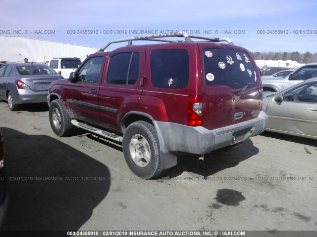 5N1ED28T71C540025 - 2001 NISSAN XTERRA XE/SE BURGUNDY photo 3