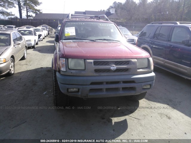 5N1ED28T71C540025 - 2001 NISSAN XTERRA XE/SE BURGUNDY photo 6