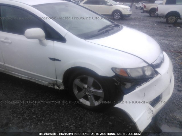 2HGFA16679H300525 - 2009 HONDA CIVIC WHITE photo 6