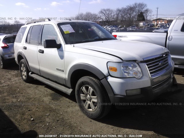 1FMEU63E76UB58076 - 2006 FORD EXPLORER XLT WHITE photo 1