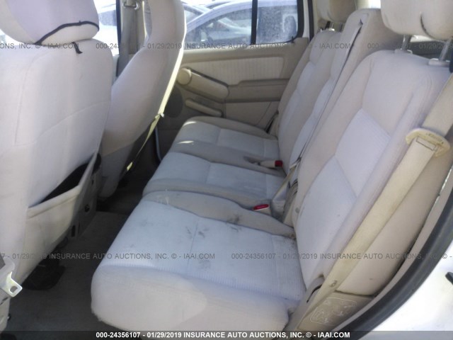 1FMEU63E76UB58076 - 2006 FORD EXPLORER XLT WHITE photo 8