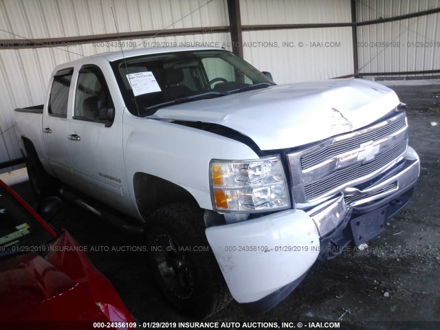 3GCRKSEA2AG193036 - 2010 CHEVROLET SILVERADO K1500 LT WHITE photo 1